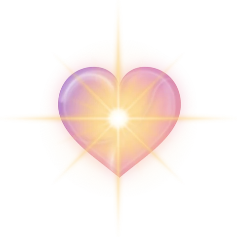 Healing Light glowing heart logo